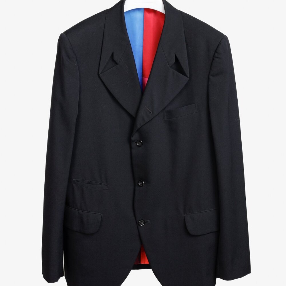 Comme Des Garcons Homme Plus 2017 Black Blazer Multi-Colour Lining - Picture 3 of 16